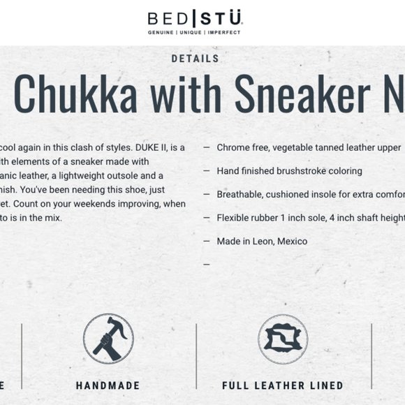 Bed Stu DUKE II Graphito Chukka Sneaker - Picture 10 of 11